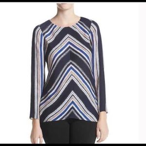 Ruff Hewn Grey Multi Stripe Tunic Top